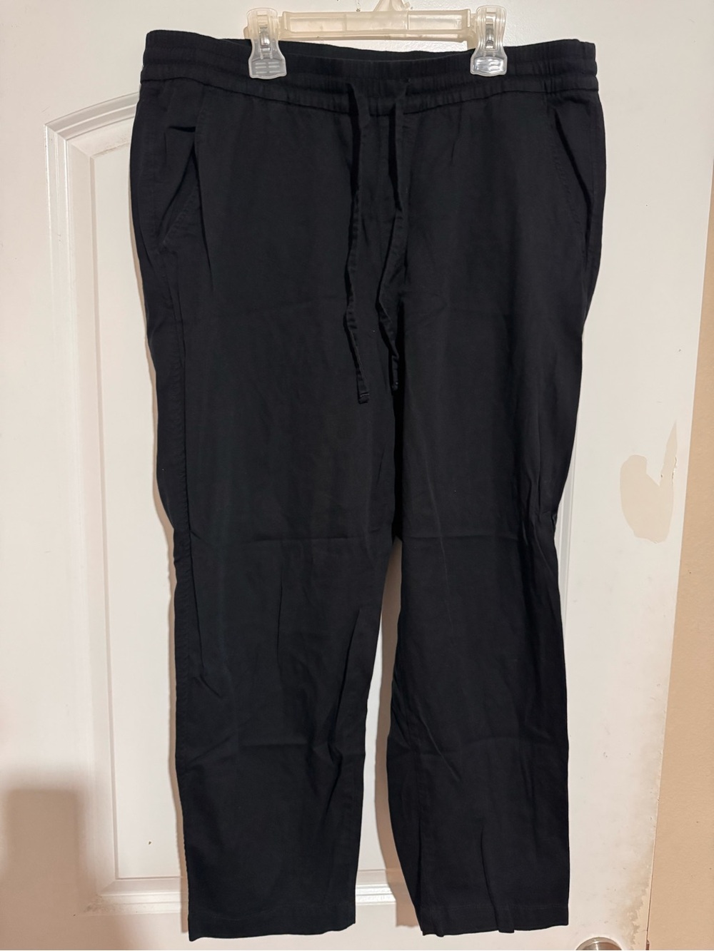 GAP Wide Leg Drawstring Pants - Black